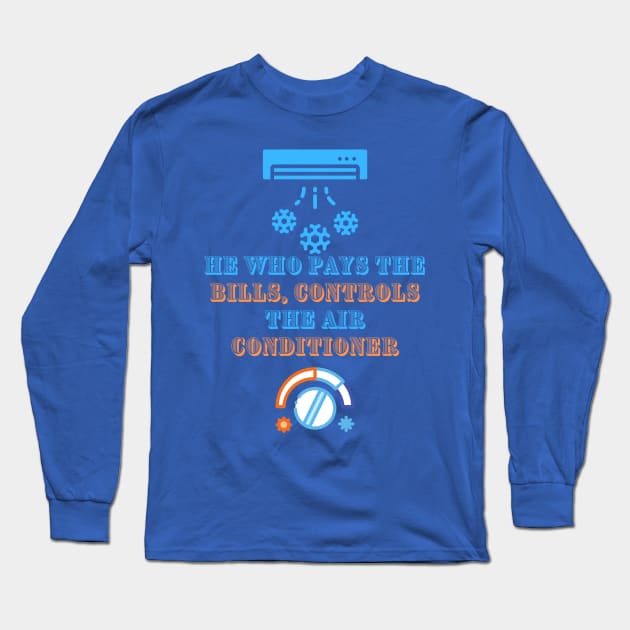 Air Conditioning Long Sleeve T-Shirt by Unboxed Mind of J.A.Y LLC 